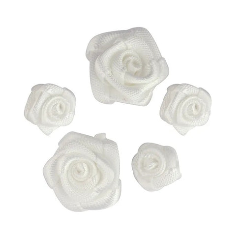 10mm & 15mm Assorted Grub Rose Flowers (available in 8 colours)